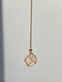 Авоська-подвеска для кристаллов золотистая L