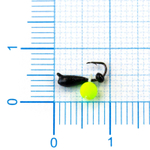 Мормышка Владимирская 485 "Микроб» с подвесным шариком неон", 1.5мм, 0.2гр (15шт/уп)