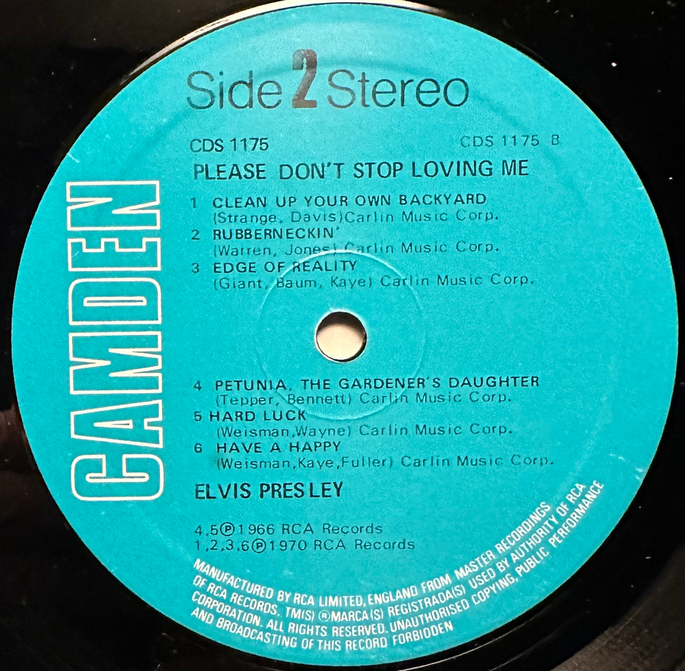 Elvis Presley - Please Don't Stop Loving Me (Англия 1979г.)