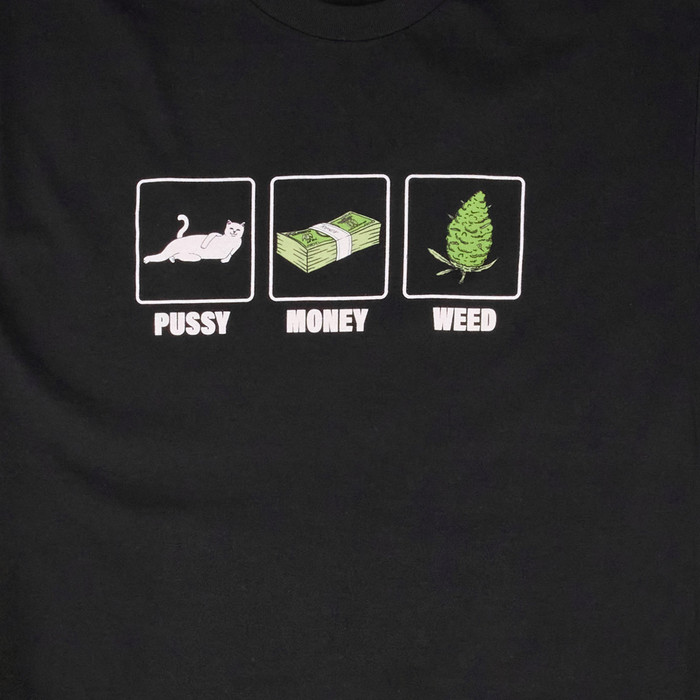 Футболка мужская Ripndip Pussy, Money, Weed Tee артикул:RND3550 - купить в магазине Дайс