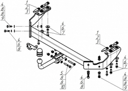 Фаркоп Motodor Exeed TXL 2024 - н.в. (оцинк. Шар) арт.99020-A