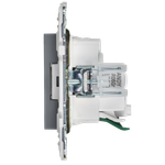 SKANDY Розетка с заземлением с защитными шторками 16А безвинтовое крепление SK-R06Gr серый IEK