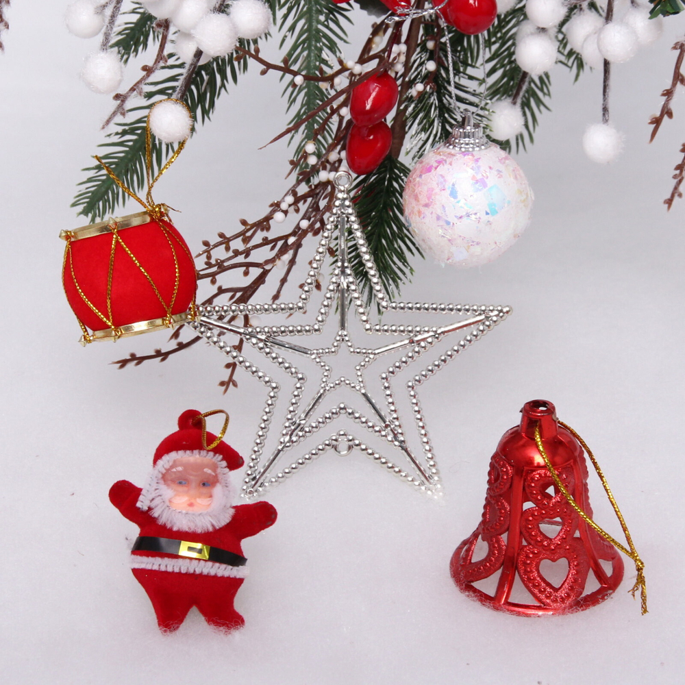 Набор украшений «Звезда на празднике» (набор 15 шт), 4 см