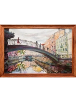 Картина маслом "Сенной мост" Семизорова