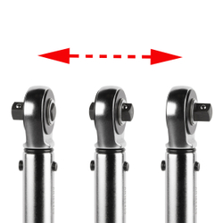 WDK-NX15110 Динамометрический ключ 15-110 Нм, трещотка с проходным приводным квадратом 3/8"