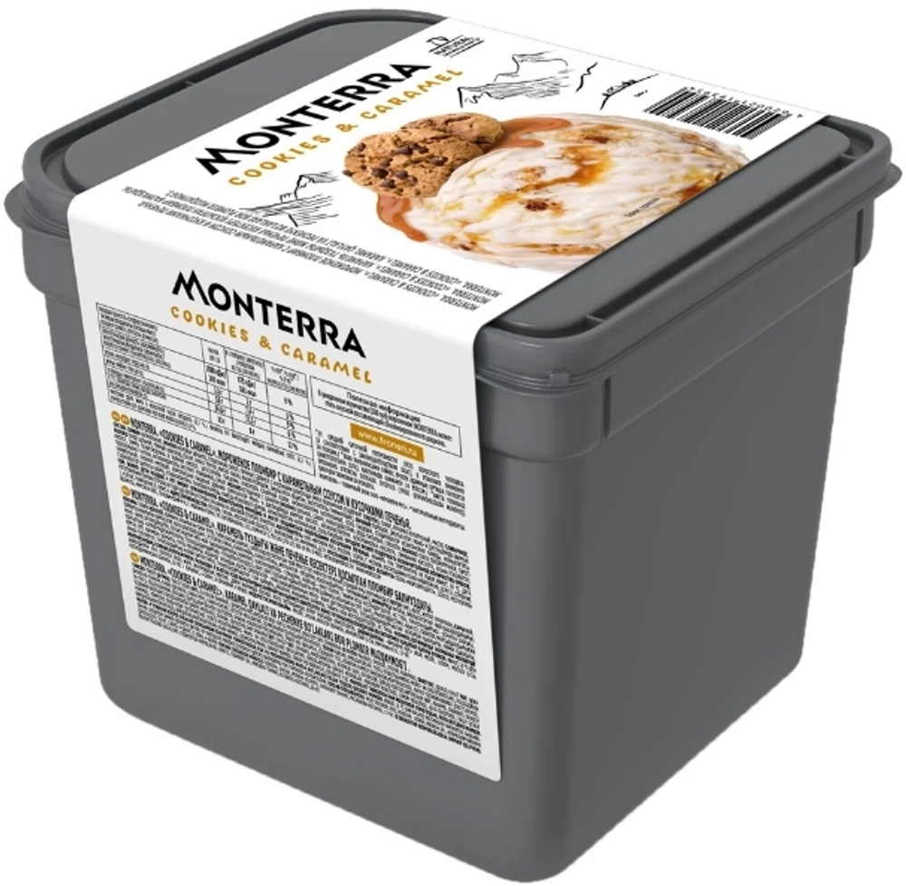 Мороженое Monterra Печенье с карамелью 2.4л