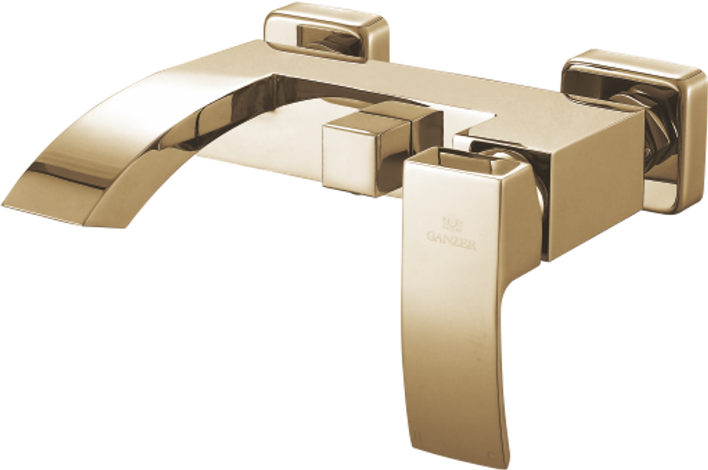 Смеситель для ванны GZ44032-D однорычажный латунный с изливом, бронза
