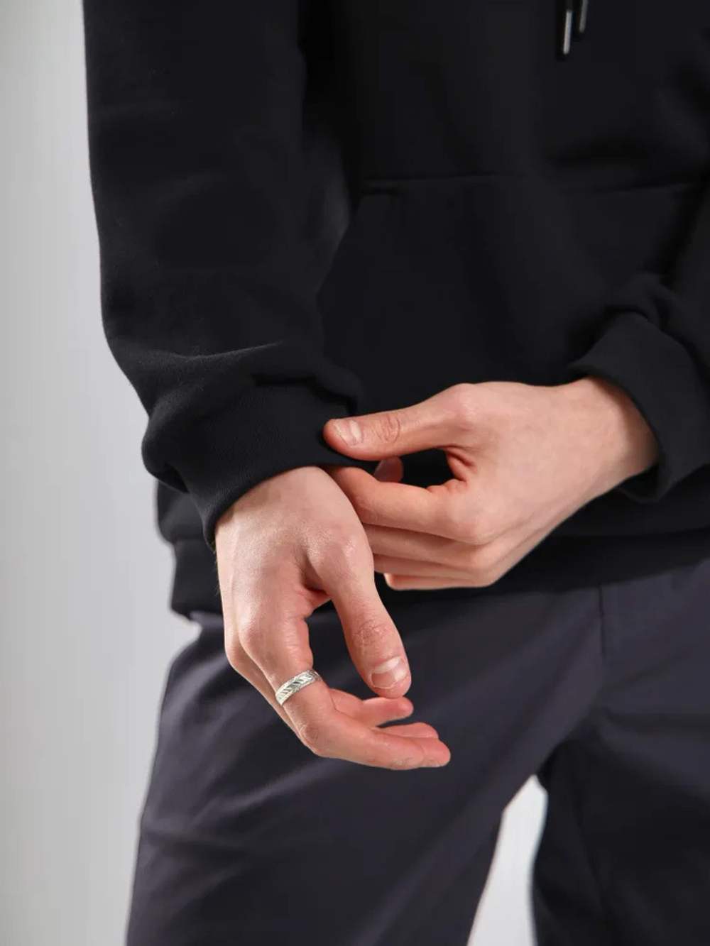 Худи с патчем черный Город Горький мужское