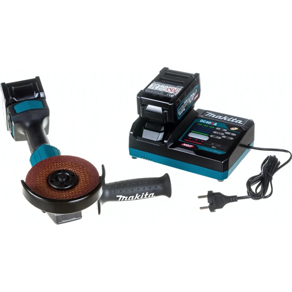 Makita GA004GM201 сетевая ушм (болгарка) ( 2 x 4 Ач, З/У) GA004GM201