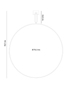 Черное настенное зеркало “Найт”