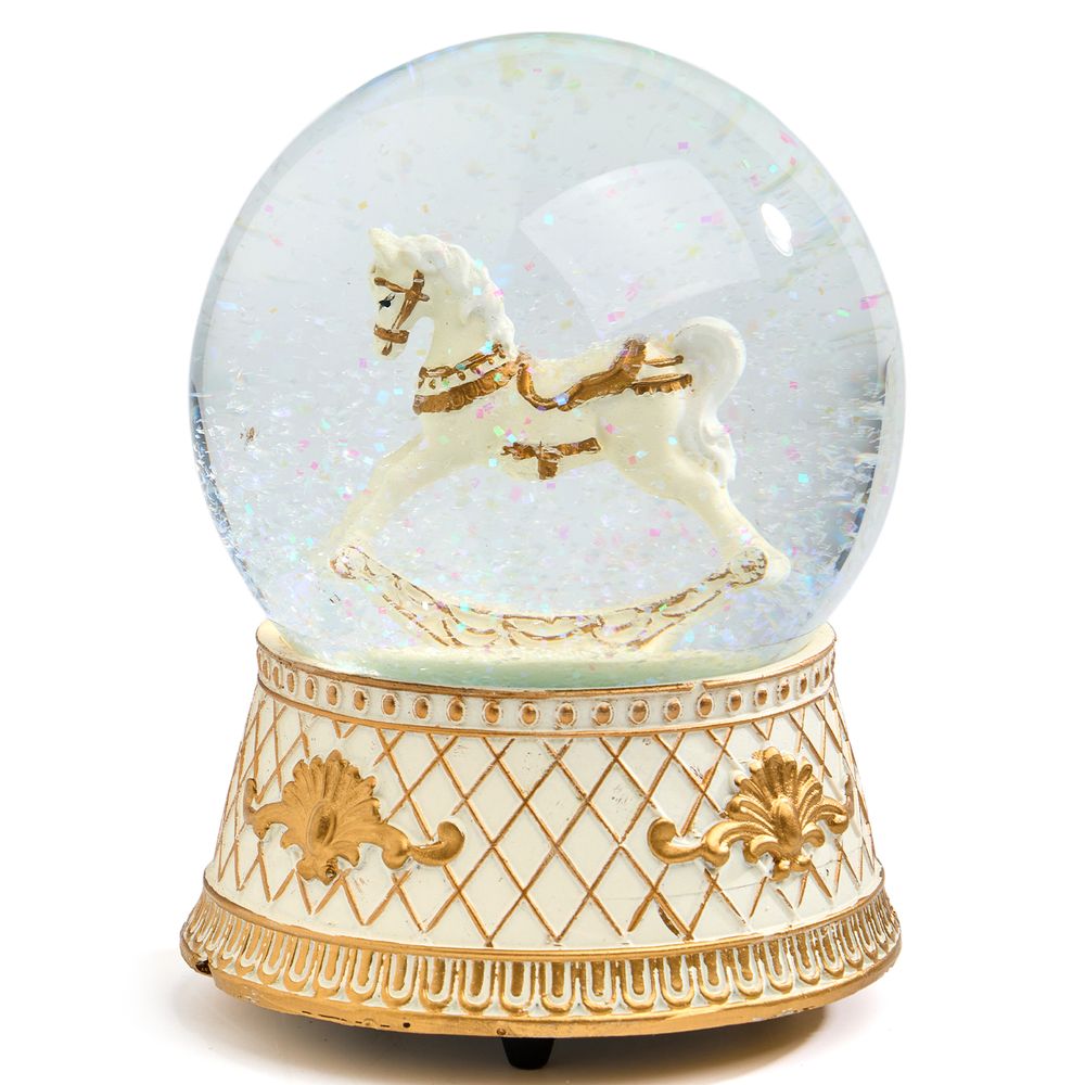 МУЗЫКАЛЬНАЯ СТАТУЭТКА "СНЕЖНЫЙ ШАР" 10Х10Х14 СМ