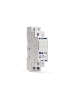 Контактор модульный 18мм 16А 230В АС 1НО 1НЗ PRIZMA TOKOV ELECTRIC TKE-PZ-MC-1-16-230-11