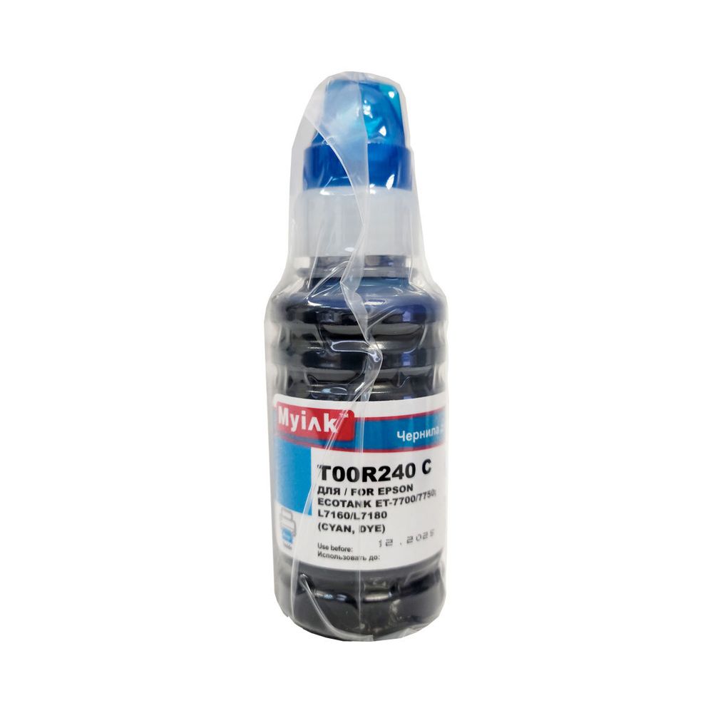 Чернила для EPSON EcoTank 106 (T00R240) ET-7700/7750/L7160/L7180 (70мл, cyan, Dye) MyInk