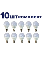 Светодиодная Led Лампа G45 6W Е14 тёпл 10шт