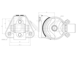 Опора двигателя передняя UNIO RMP-15022