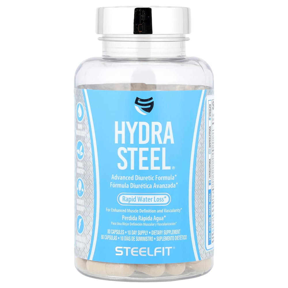 SteelFit, Hydra Steel®, добавка для быстрой потери воды, 80 капсул