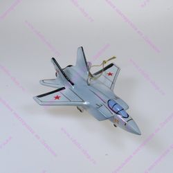 Елочная игрушка Самолет Перехватчик