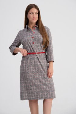Платье женское 1655А, клетка #412Клв051655А