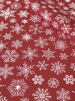 Ткань бязь плательная, рис. "Снежинки", ширина 150 см, арт. 612