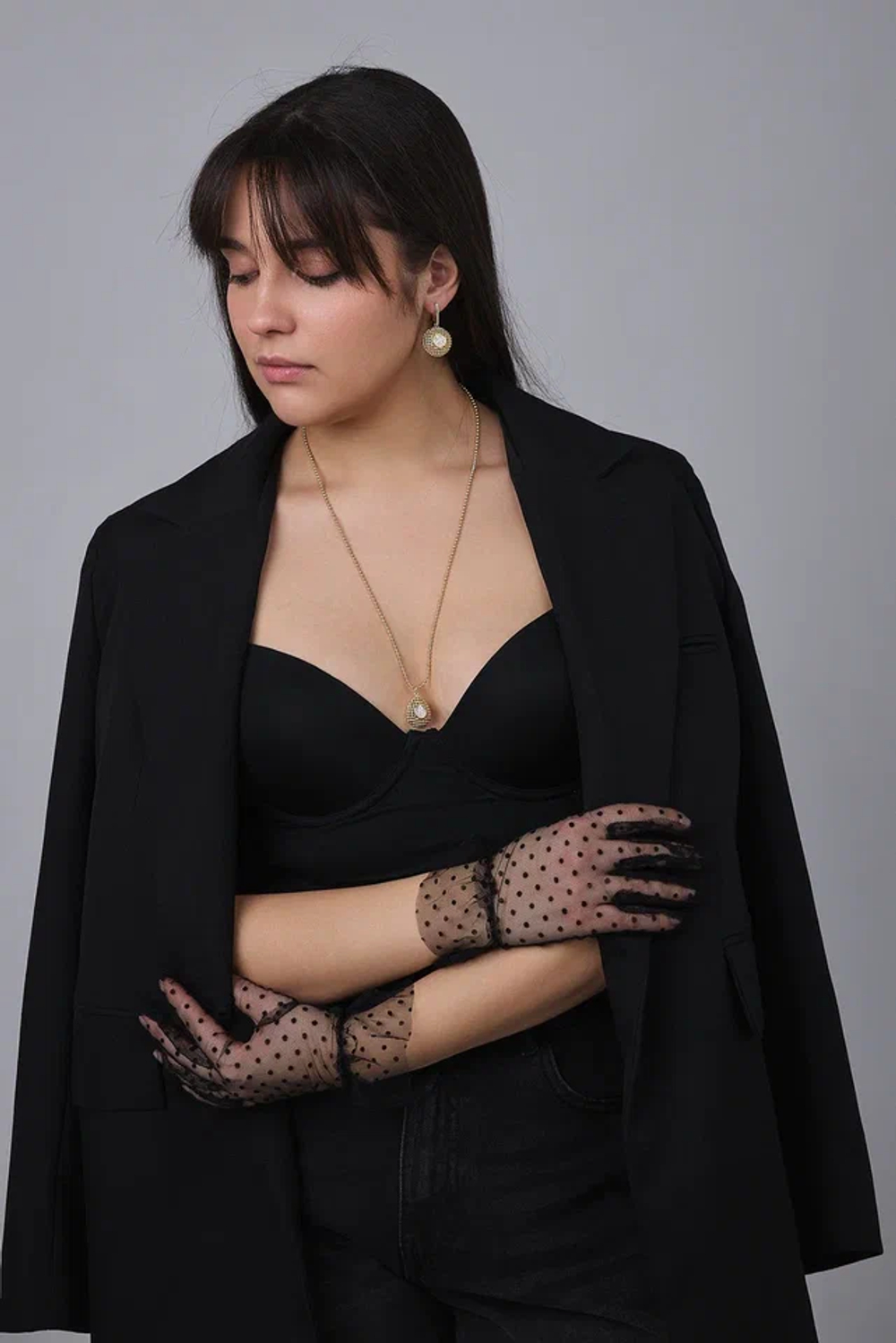 Кулон на цепочке "Милора" круглый с цирконами, оттенок золото