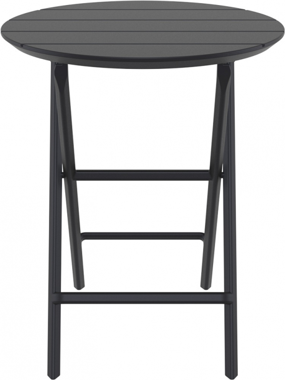 Стол пластиковый складной Siesta Contract Helen Folding Table Ø60, черный