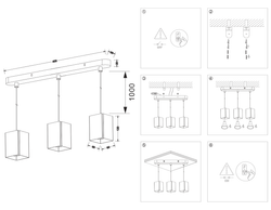 Ambrella Светильник подвесной со сменной лампой G9 Techno TN5138