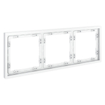 Рамка пластиковая VOLTUM S70 на 3 поста, (белый матовый)