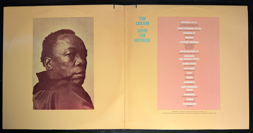 John Lee Hooker ‎– The Cream 2LP )США 1978г.) Т