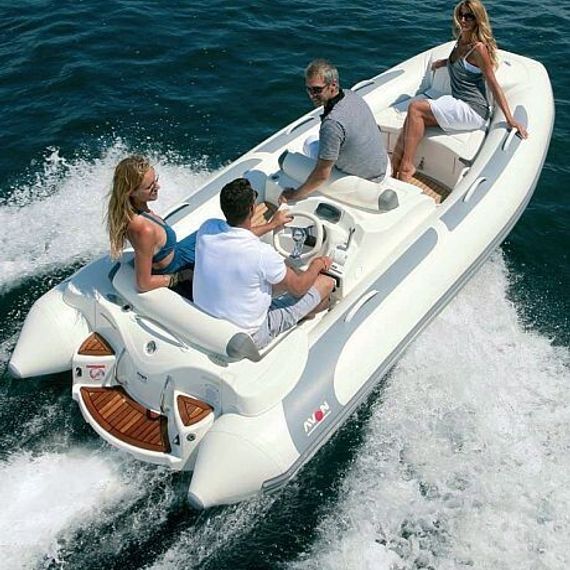 Лодка надувная AVON (ZODIAC) SeaSport Jet 330 ( бело-серая )