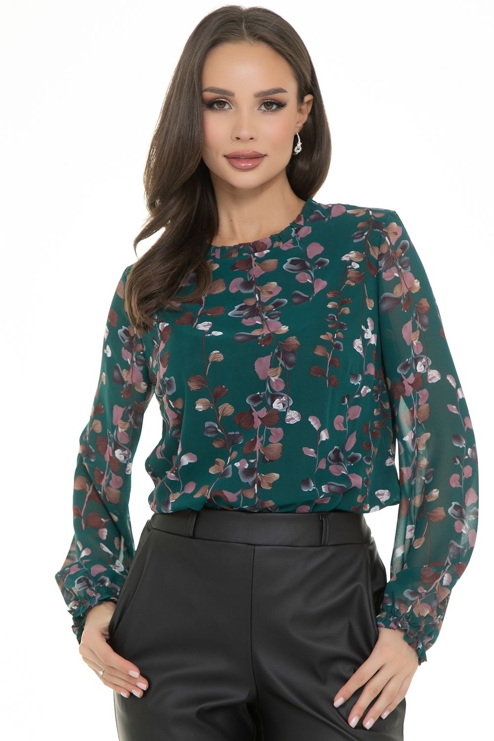Блуза Волшебный шифон (грин) Diolche (Акция)