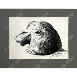 Пешков Р.В. Лев. Бумага, тушь, перо. Россия, 1999 г.