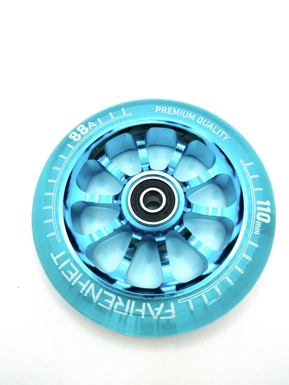 Колесо Fahrenheit 110*24 mm 10-Spoked, голубой/прозрачный голубой