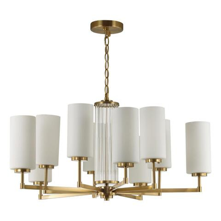 4990/10 HALL ODL23 637 матов. золотой/белый/стекло Люстра E27 10*40W KASALI