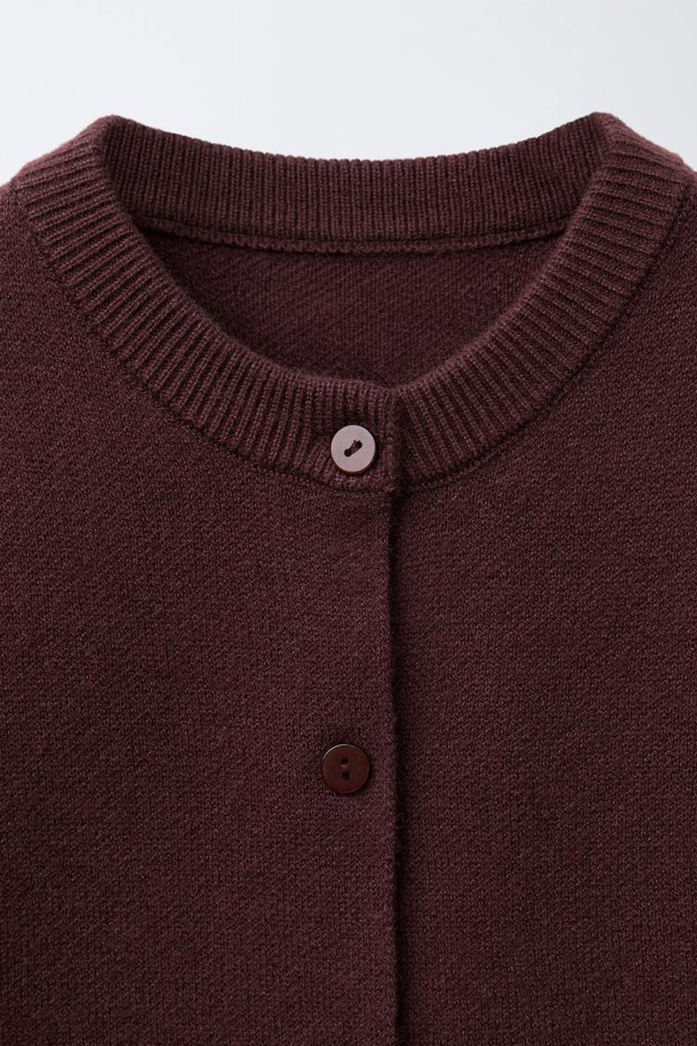 ZARA ВЯЗАНЫЙ КАРДИГАН С КАРМАНАМИ, БУРГУНДИ