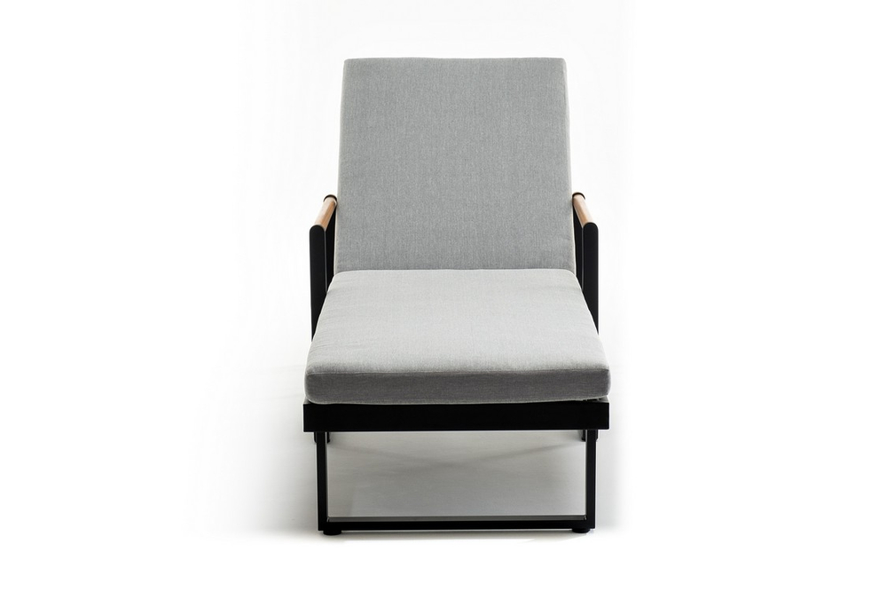 Шезлонг из алюминия Joygarden МАЯ  темный графит, темно-серый графит, светло-серый