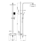 Душевая стойка Timo Tetra-thermo SX-0169/03 с термостатом черная
