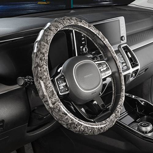 Оплетка руля M Skyway Style-1 лаковая мрамор серая