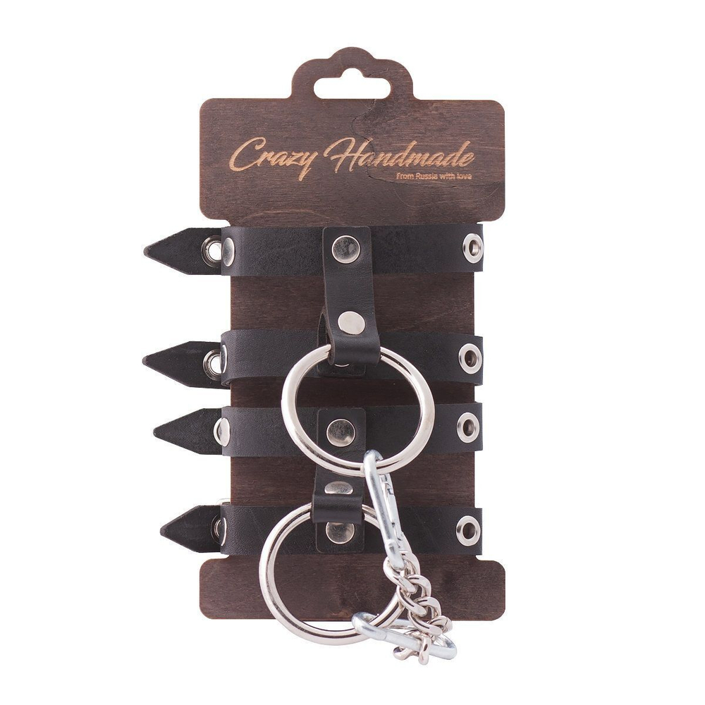 Черные однослойные наручники из натуральной кожи (Цвет: черный)