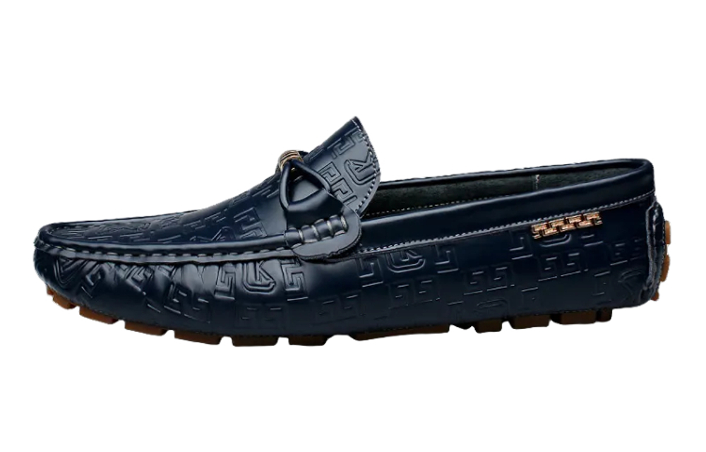 CKVUSAMG Gommino Loafers Men"s Black/White/Blue