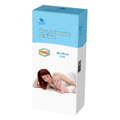 Пелёнки впитывающие серии «Умная покупка», 60х90 см, 5 шт.