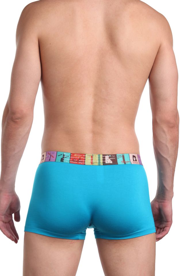 Бирюзовые эластичные трусы из тонкой, дышащей вискозы