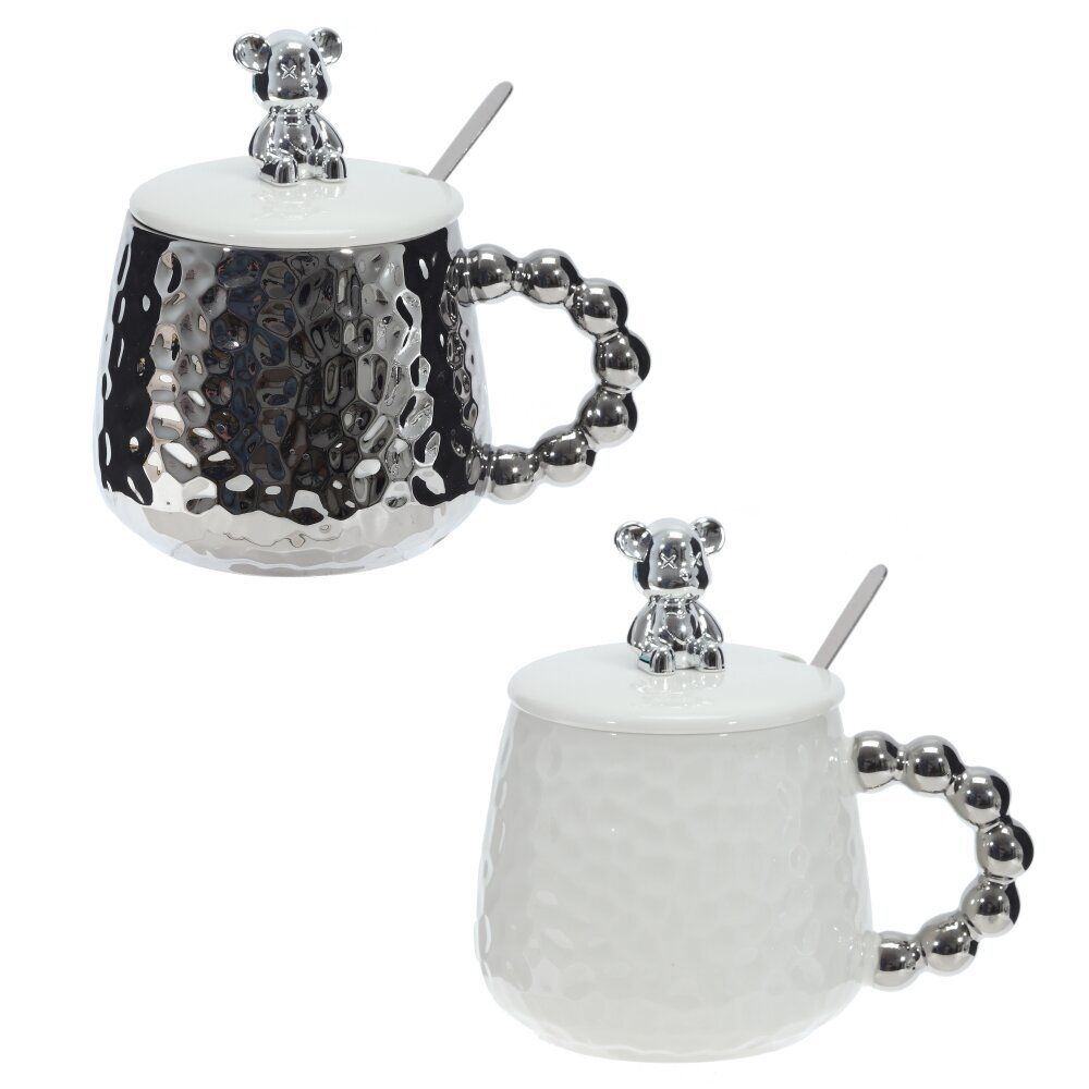 GAEM Кружка с крышкой и ложкой, 400 мл, L14 W10 H13 см, 2в.