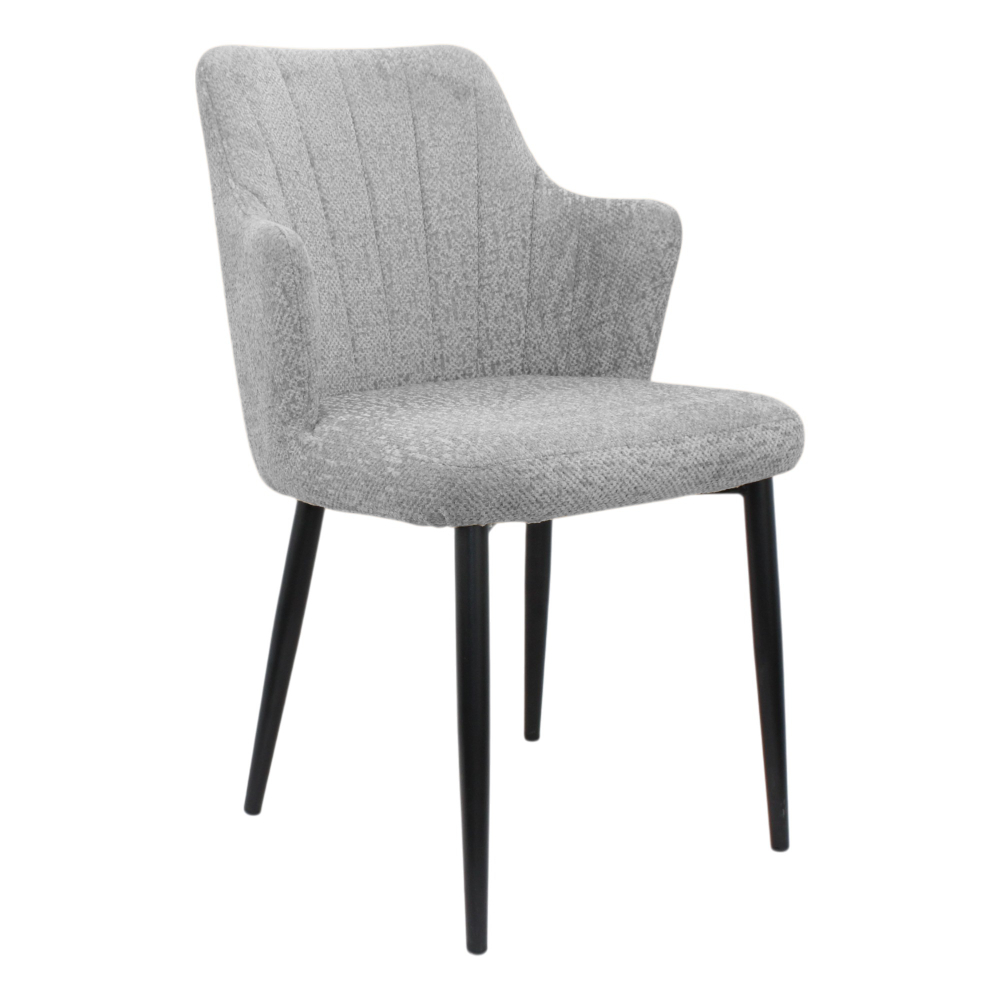 Стул "Монт" (арт. 346), велюр Сити05 серый, ножки черные