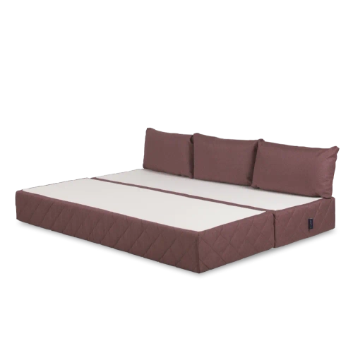 Бескаркасный диван-кровать (трансформер) BuyHit (бордовый)