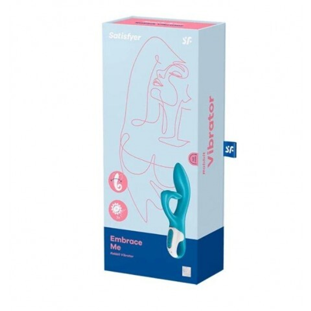 Вибратор-кролик Embrace me berry Satisfyer, бирюзовый