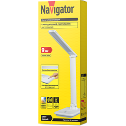 Светильник Navigator 82 740 NDF-D029-9W-MK-WH-LED на основании, диммер, белый