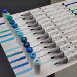 Скетч-маркеры 12 цветов двусторонние "Sketch&Art Морской Пейзаж" (BrunoVisconti)