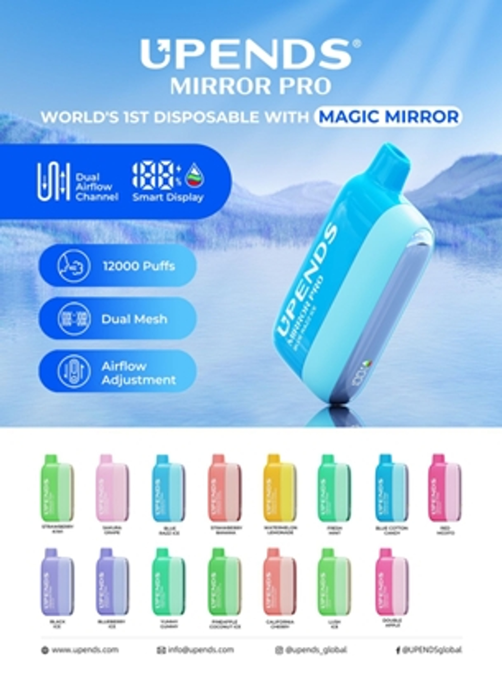 Upends Mirror Pro Yummy gummy - мармеладные мишки 12000 затяжек 20мг Hard (2% Hard)
