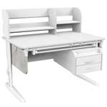 Растущая парта Дэми СУТ 62 PRO с полкой СУТ.62.250 и тумбой (1150×750 мм)