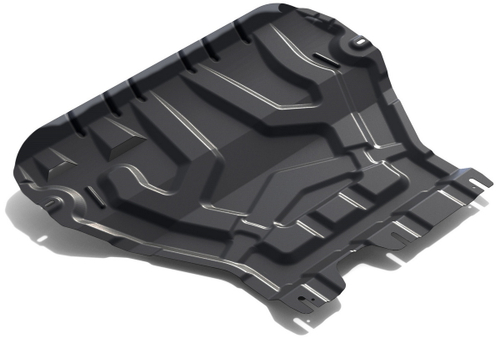 Защита картера и КПП АвтоБроня для Skoda Octavia A7 (V - 1.4; 1.6; 1.8) (без Webasto) 2013-2020, штампованная, сталь 1.5 мм, с крепежом, 111.05111.1